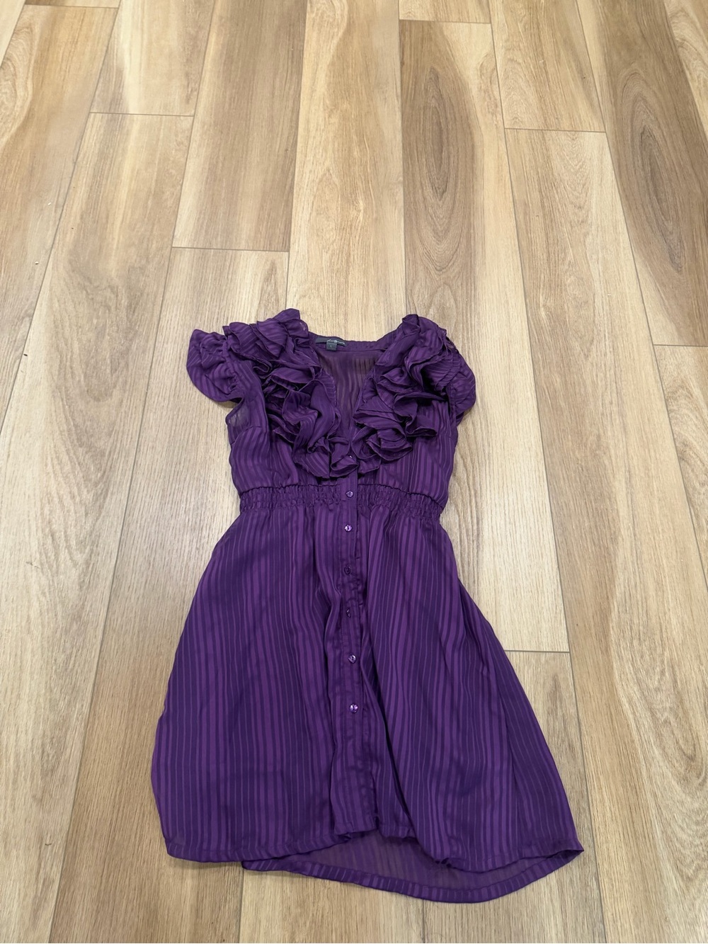 Forever 21 Purple Ruffled Womens Dress